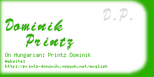 dominik printz business card
